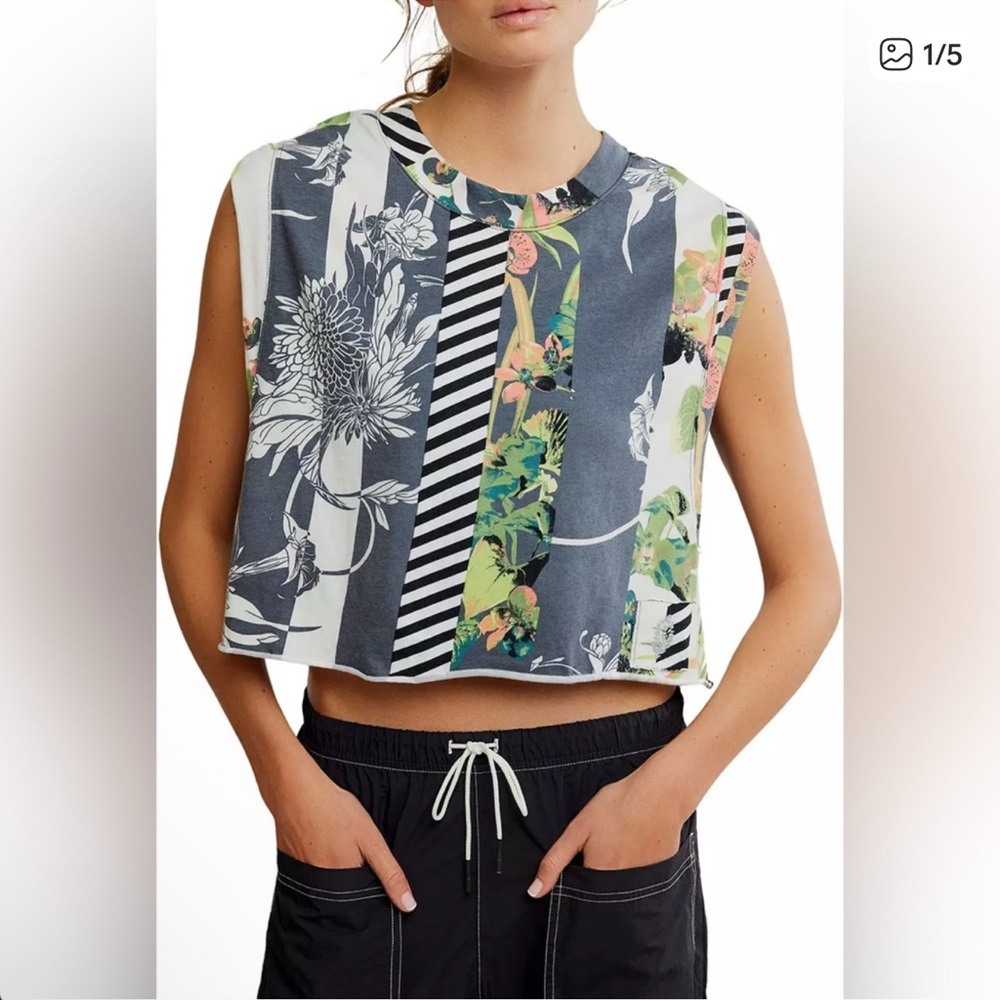 Free People Movement Floral tropical inspired tank